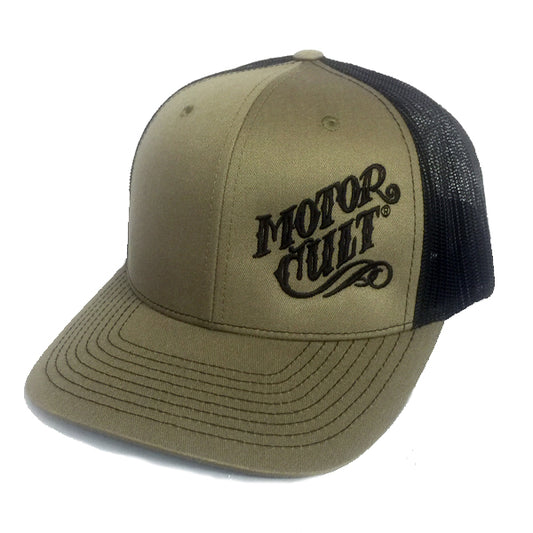 HIGH VOLTAGE - SNAPBACK TRUCKER HAT LODEN/BLACK - MOTORCULT - MotorCult