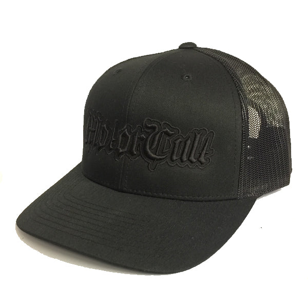 STERLING - SNAPBACK TRUCKER HAT TRIPLE BLACK - MOTORCULT - MotorCult