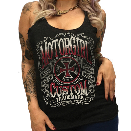 STRAIGHT SHOT - RACERBACK TANK TOP - MOTORGIRL - MotorCult