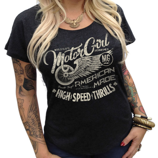 WORLD CLASS - SCOOP NECK TEE - MOTORGIRL - MotorCult