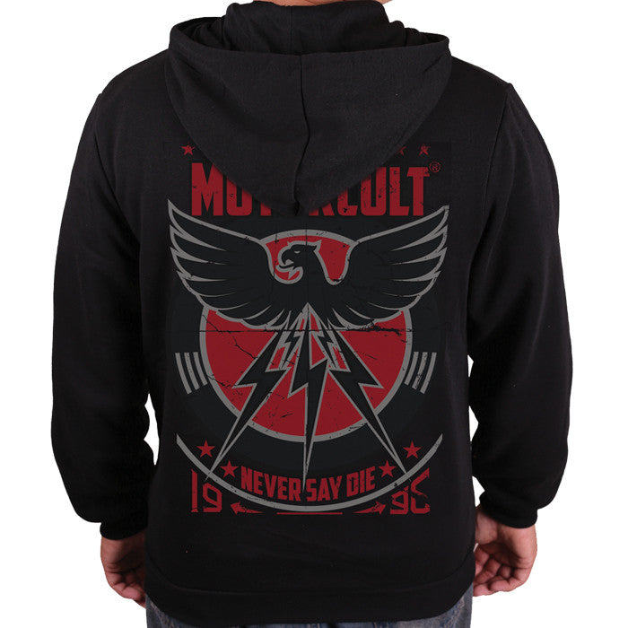 NEVER SAY DIE - ZIP HOODIE - MOTORCULT - MotorCult