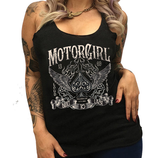 ACES HIGH - RACERBACK TANKTOP - MOTORGIRL - MotorCult